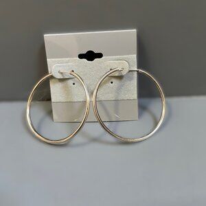 Infinity Silver Hoop Earrings